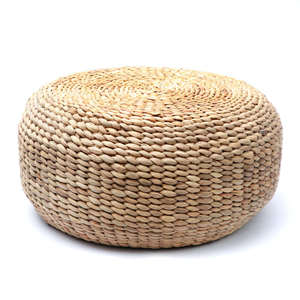 Water hyacinth <b>stool</b> pouf natural weave fiber ottoman <b>chair</b> convenient <b>foot</b> <b>stools</b> wholesale - Product Image 2