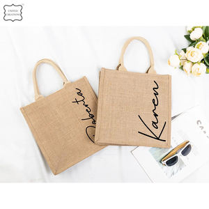 Sacs en jute design 2024 personnalisables sacs cadeaux fourre-tout avec logo personnalisé, sacs de fête personnalisés - Product Image 2