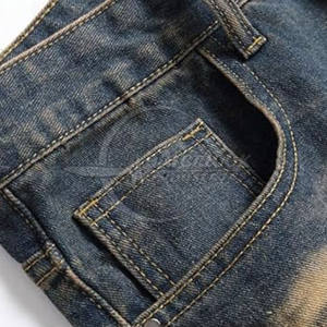 กางเกงยีนส์ขาสั้นผ้าฝ้ายของผู้ชายขาสั้นแบบแห้งเร็วระบายอากาศได้ดีสไตล์ลำลองยาวถึงเข่า - Product Image 3