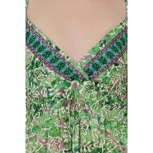 Robe longue en soie style bohème chic pour femme, dos ouvert, motif floral, coupe asymétrique, style gypsy, luxueuse et fluide, tenue de plage, cache-maillot de bain pour festival - Product Image 1