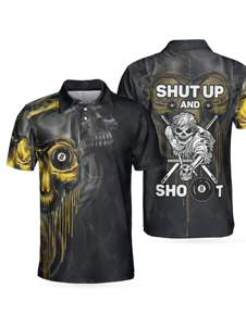 เสื้อพิมพ์ลาย3D สำหรับผู้ชายเสื้อทีมบิลเลียดสำหรับพูลโต๊ะแข่งขันสนุ๊กเกอร์เสื้อโปโลแบบกำหนดเอง PBJ-0062สำหรับผู้ชาย - Product Image 2