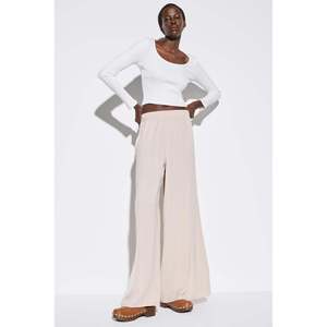 Pantalon cargo décontracté pour femme, taille haute, respirant, classique, à jambes larges, évasé, avec taille élastique, tailles XL - Product Image 4