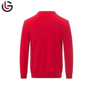 เสื้อกันหนาวคอกลมของผู้ชายแห้งเร็วระบายอากาศได้ดีสีพื้นผ้าโพลีเอสเตอร์/ ผ้าฝ้ายผสมฤดูใบไม้ร่วงโลโก้แบบกำหนดเอง - Product Image 3