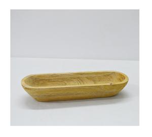 Fancy Luxuries Natural Wood <b>Large</b> Oval Serving <b>Bowl</b> Unique Design Classic Indian <b>Bowl</b> for Home Hotel and Restaurant Serving <b>Bowl</b> - Product Image 4