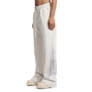 Logo personnalisé Survêtement Ensemble Coton Polaire Strass Streetwear Flare Jogger Deux Pièces Vente De Gros OEM Pull Survêtement - Product Image 6