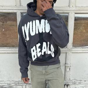 Sudadera con capucha con cremallera Vintage 2025 para hombre bordado desgastado 100% algodón cómodo ajuste Regular de alta calidad para ropa de otoño - Product Image 5