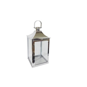 Best Quality Garden Lantern <b>Outdoor</b> Modern Home Decoration Silver Stainless Steel <b>Hanging</b> Lantern Metal Candle Holder for Export - Product Image 1