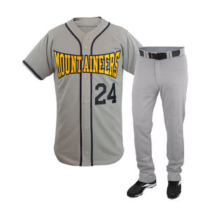 Sibrin Custom Sublimatie Baseball Uniformen 100% Polyester Ademend Antibacterieel Sneldrogend Anti-UV Vochtregulerend Shirts - Product Image 1