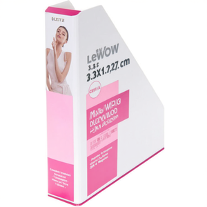 Leitz WOW Duo Standing <b>File</b> Holder 7.3 X 31.8 X 27.2 cm Pink/White Polystyrene for DIN A4 Magazines - Product Image 2