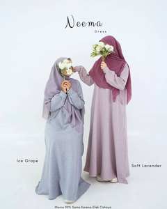 Conjunto de Abaya Neema y Chal con Bufanda para Uso Diario, Elegante, Casual, Moderno, Vestido Musulmán para Mujer con Cierre de Cremallera, ODM, Éxito de Ventas - Product Image 5