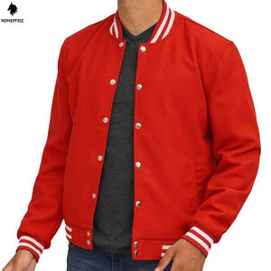 Veste universitaire en laine à séchage rapide pour hommes, bombardier Letterman automne hiver avec col montant, livraison en gros par avion, meilleure qualité personnalisée - Product Image 5