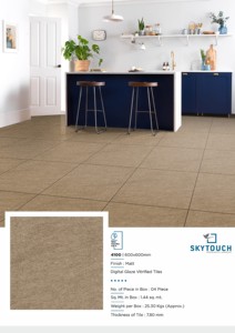 Baldosas de cerámica gris claro antideslizantes mate de calidad comercial de primera calidad 60x60 - Product Image 3