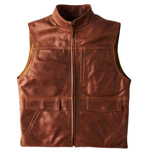 Chaleco de cuero de nuevo diseño de fabricante pakistaní para hombre, gran oferta, chaleco de cuero de buena calidad en Stock - Product Image 1