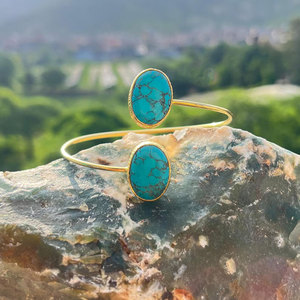 Bracelet vintage certifié IGI en argent sterling et laiton naturel avec fermoir pyramidal de 8 à 10 mm environ - Product Image 3