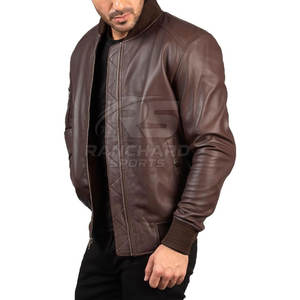Chaqueta Bomber Clásica de Cuero Suave, Prenda Cálida y Moderna, Chaqueta Bomber de Cuero Vintage, Estilo Casual y Moderno para el Día a Día - Product Image 5