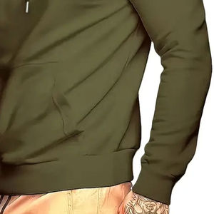 Cagoule demi-fermeture éclair unisexe polaire quart-zip pull hommes fermeture éclair col montant sweat fermeture éclair cagoule hommes sweats à capuche - Product Image 3