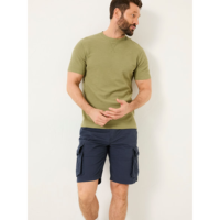Shorts en toile taille haute élégants et unis, vente en gros OEM/ODM, vêtements en vrac, emballage premium du Bangladesh, écologique