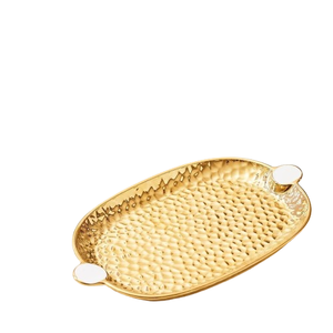 Premium Vintage Modern Luxury Fancy Modern Hot Sale Bandeja de servicio de forma redonda Acabado dorado para decoración del hogar y uso en la cocina - Product Image 5