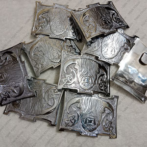 Tiger Touch Material de cobre duradero Medieval Highland Cow Design Belt para hebilla 2017 - Product Image 4