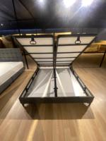 Sommier de lit avec rangement pour chambre à coucher, taille Queen/King, 5+ tiroirs, haute qualité, moderne, luxe, hauteur réglable, housse amovible, ensemble en aggloméré