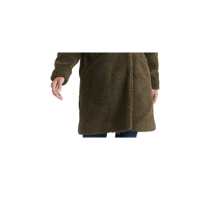 Cappotto Doppiopetto da Donna Lucky Brand in Pelliccia Sintetica Verde Effetto Teddy con Chiusura a Cerniera e Decorazione a Bottoni, Taglia XL Corta - Product Image 3