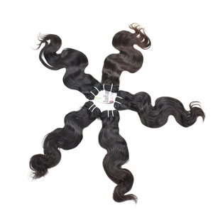 Extensions de cheveux vierges 100% naturelles, tissage lâche profond, cuticules alignées, ondulation naturelle, double trame, machine, provenance du Vietnam, non traitées - Product Image 1