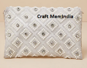 Bolso de Mano Bordado con Cuentas de Semillas Hecho a Mano para Bodas, Bolso de Mano Bordado con Cuentas para Fiestas y Eventos, Bolso de Moda en Oferta - Product Image 2