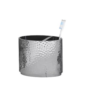 Soporte de cepillo de dientes de metal con acabado martillado de alta calidad para el baño del hogar Soporte de cepillo de dientes más vendido - Product Image 1