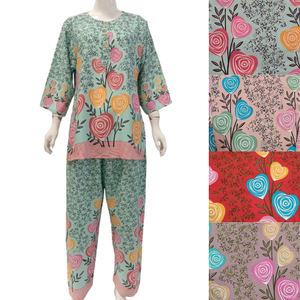 Pijama transpirable térmico suave de verano Vintage para mujer, pantalones largos, uso diario, ¡VENTA CALIENTE! - Product Image 1