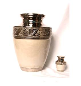 Urna de cremación de latón de estilo europeo, recuerdo de pulido rojo y dorado para cenizas humanas, urna de Metal más vendida - Product Image 3