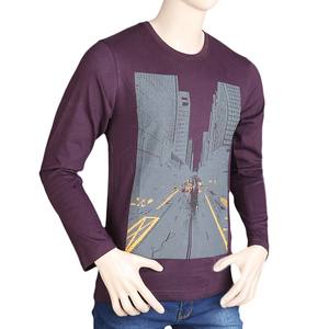 T-shirt à manches longues pour hommes - Violet - Product Image 1