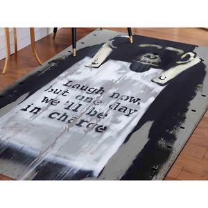Alfombra con Diseño de Mono de Banksy: Alfombra Antideslizante, Alfombra Suave de Tela No Tejida - Product Image 1