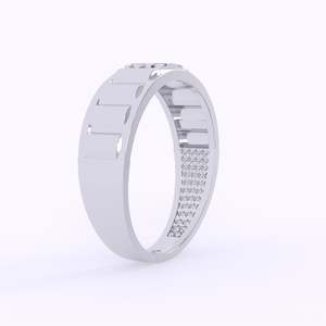 Noble Apex Luxury Style Lab Grown Diamond Ring Dual-Tone para él Uso diario - Product Image 6