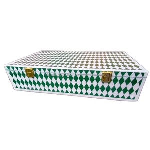 Lujosa caja de almacenamiento de joyería colorida Terciopelo Cuero Papel de madera Precio de fábrica para collar y embalaje de pendientes - Product Image 2