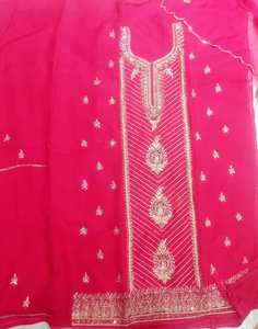 Diseñador moderno sin coser bordado a mano indio tradicional moda-Forward Salwar Kameez mujeres fiesta protección solar - Product Image 1