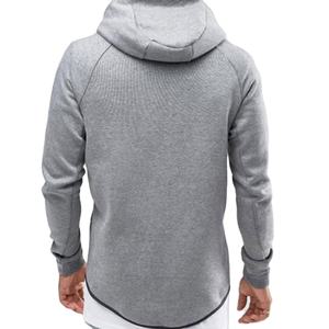 Vente en gros 100% coton Sweat à capuche en polaire technique pour hommes, fermeture à glissière, logo personnalisé, délavé à la pierre, broderie 3D sérigraphie, sweat-shirt pour hommes - Product Image 2