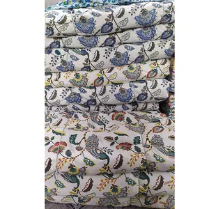 Hand Block Print Fabrics 100% Cotton Home Textile Material Indian Handmade Running Material Fabric Print Manufacturer