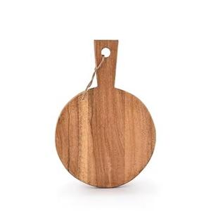 Planche à découper en bois plat rond en bois d'acacia ménage planche à découper blocs Unique blanc suspendu planche à découper en bois de fromage - Product Image 1