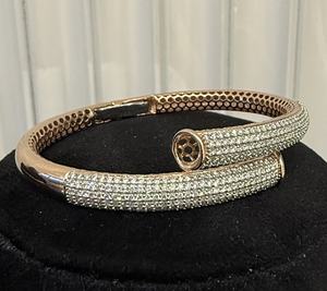 Elegant 14K 18K Yellow White <b>Rose</b> <b>Gold</b> Natural Diamond <b>Charm</b> <b>Bracelet</b> Women's Anniversary Gift Third Party Appraisal Luxury - Product Image 1