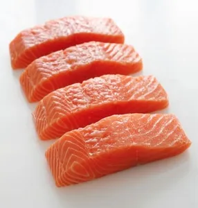 Suministro directo de fábrica, buen precio, filete de salmón congelado Pacific Chum