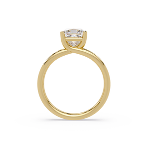 Anillo de Compromiso de Oro Puro de 14K con Diamante Cultivado en Laboratorio de Corte Princesa de 2.00Ct, Certificado por IGI, Joyería de Lujo para Mujer - Product Image 3