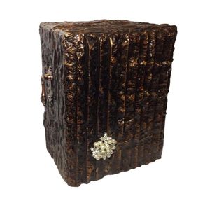 Urne funéraire de luxe en marbre onyx brun, artisanale, en pierre naturelle, style américain/européen, écologique et biodégradable pour adulte - Product Image 5