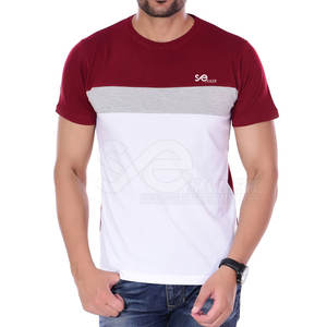 Novedad para hombre, camisetas con logotipo personalizado, transpirables, 100% algodón y poliéster, colores sólidos, camisetas de último diseño - Product Image 1