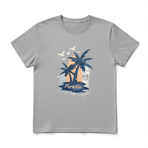 T-shirt unisexe 100 % coton 210 GSM coupe décontractée oversize impression sérigraphie et DTG vêtement non compressé - Product Image 2