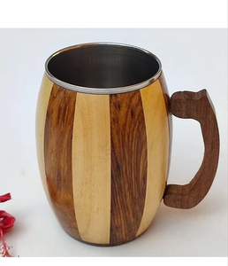 Hot Selling Top-Notch Design Eco-friendly Wood Drinking <b>Mug</b> Top Quality Wedding Restaurant Beer Drinking <b>Mug</b> Handmade Design - Product Image 2