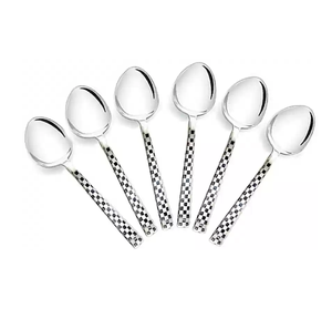 Vente à chaud en acier inoxydable cuillère Dessert ensemble 6 pièces argenterie ensemble de couverts artisanat meilleure vente - Product Image 2