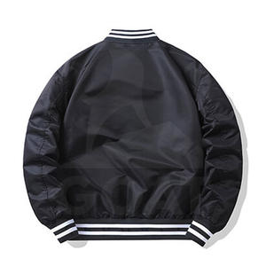 Veste bomber pour homme en toile de haute qualité, nouvelle arrivée automne, col montant, logo sur le devant, vente en gros - Product Image 2