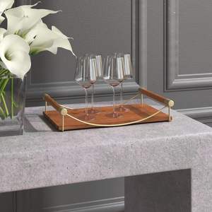 Plateau de service en bois de conception artisanale pure, pièce unique, avec la plus grande qualité et matériaux de première qualité à des prix très avantageux - Product Image 1