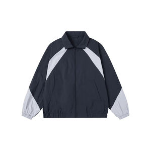 Men's Plus Size Windbreaker Jacket Custom Design Breathable Color Blocked Waterproof Windproof For Summer Season Zipper Closure - Product Image 6