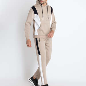 Survêtements de sport personnalisés pour hommes, tenue décontractée d'entraînement et de jogging – Ensemble sweat à capuche et pantalon de jogging cargo uni grande taille pour l'hiver - Product Image 5